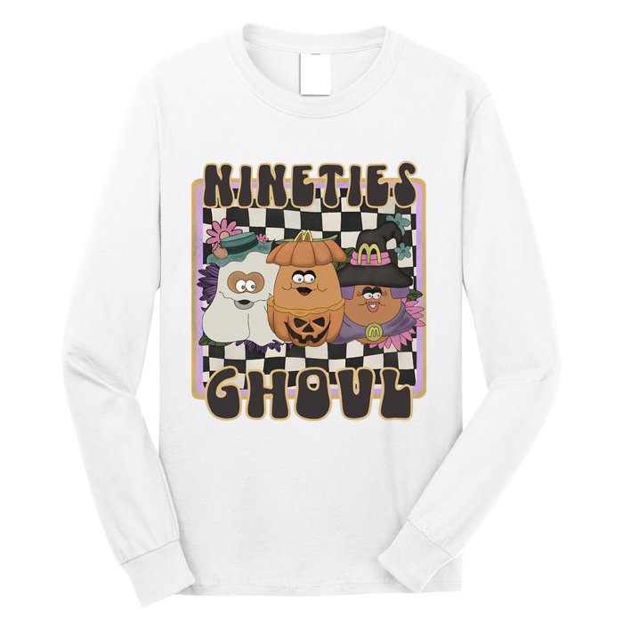 Chicken Nugget Nineties Ghouls Nugget 90s Halloween Retro Long Sleeve Shirt