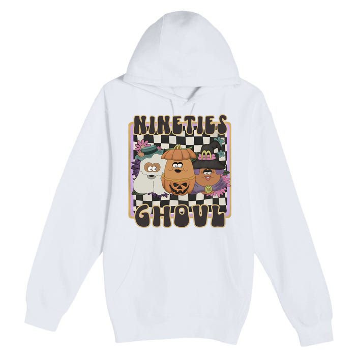 Chicken Nugget Nineties Ghouls Nugget 90s Halloween Retro Premium Pullover Hoodie