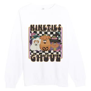 Chicken Nugget Nineties Ghouls Nugget 90s Halloween Retro Premium Crewneck Sweatshirt