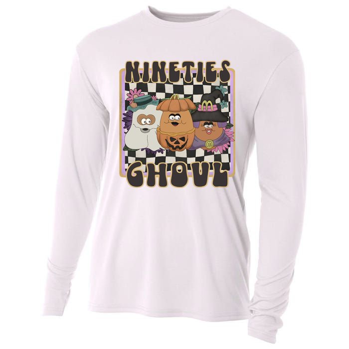 Chicken Nugget Nineties Ghouls Nugget 90s Halloween Retro Cooling Performance Long Sleeve Crew