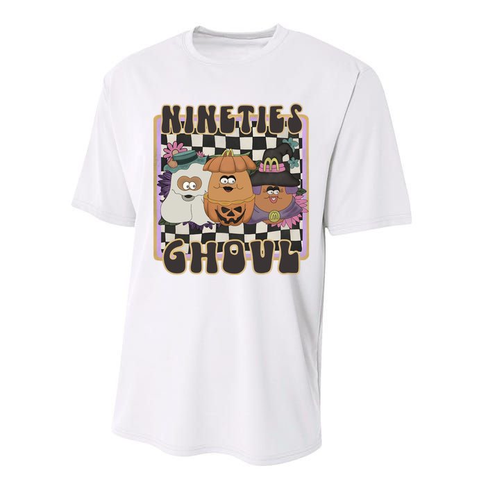 Chicken Nugget Nineties Ghouls Nugget 90s Halloween Retro Performance Sprint T-Shirt