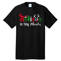 Christmas NICU Nurse Believe In Tiny Miracles Tall T-Shirt