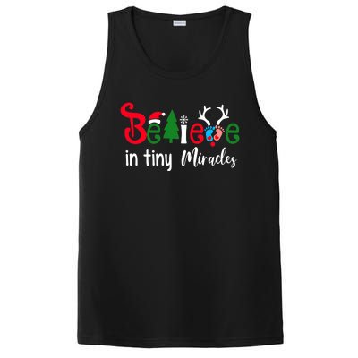 Christmas NICU Nurse Believe In Tiny Miracles PosiCharge Competitor Tank