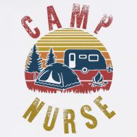 Camp Nurse Nursing Outdoor Summer Camping Retro Sunset Sweatshirt