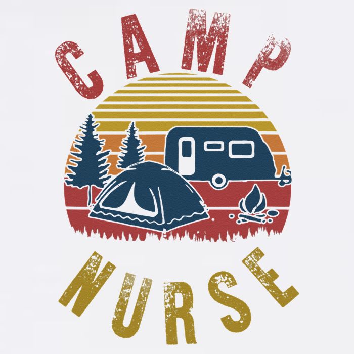 Camp Nurse Nursing Outdoor Summer Camping Retro Sunset Sweatshirt