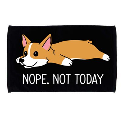 Corgi Nope Not Today Gift Microfiber Hand Towel