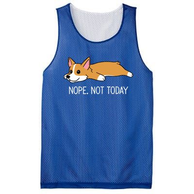 Corgi Nope Not Today Gift Mesh Reversible Basketball Jersey Tank