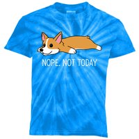 Corgi Nope Not Today Gift Kids Tie-Dye T-Shirt