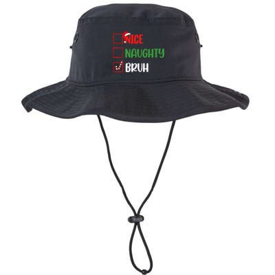 Christmas Nice Naughty Bruh Funny Xmas List Bucket Hat