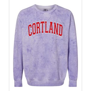 Cortland Ny New York Varsity Colorblast Crewneck Sweatshirt