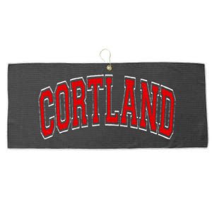 Cortland Ny New York Varsity Large Microfiber Waffle Golf Towel