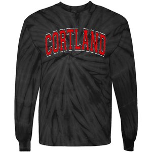 Cortland Ny New York Varsity Tie-Dye Long Sleeve Shirt