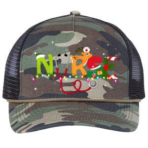 Christmas Nurse Nurse Stethoscope Christmas Tree Ornats Gift Retro Rope Trucker Hat Cap