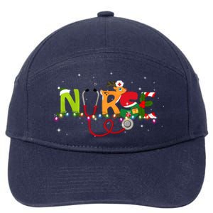 Christmas Nurse Nurse Stethoscope Christmas Tree Ornats Gift 7-Panel Snapback Hat