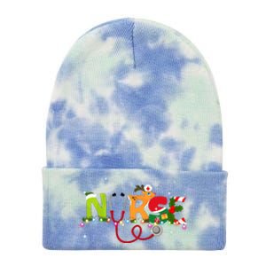 Christmas Nurse Nurse Stethoscope Christmas Tree Ornats Gift Tie Dye 12in Knit Beanie