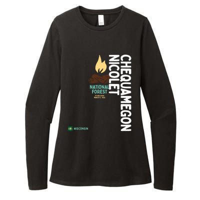 Chequamegon Nicolet National Forest Vertical Wisconsin Gift Womens CVC Long Sleeve Shirt