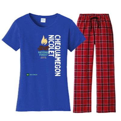 Chequamegon Nicolet National Forest Vertical Wisconsin Gift Women's Flannel Pajama Set