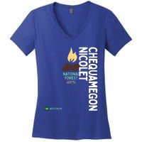 Chequamegon Nicolet National Forest Vertical Wisconsin Gift Women's V-Neck T-Shirt