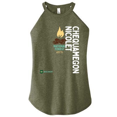 Chequamegon Nicolet National Forest Vertical Wisconsin Gift Women's Perfect Tri Rocker Tank