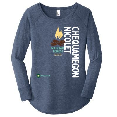 Chequamegon Nicolet National Forest Vertical Wisconsin Gift Women's Perfect Tri Tunic Long Sleeve Shirt