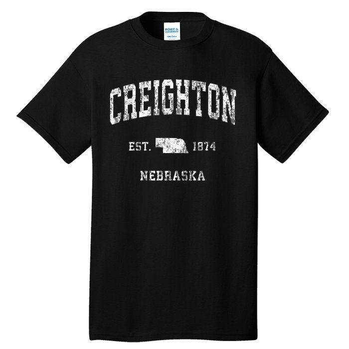 Creighton Nebraska NE Vintage Athletic Sports Tall T-Shirt