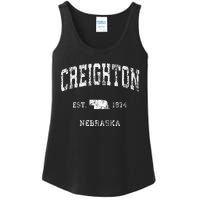 Creighton Nebraska NE Vintage Athletic Sports Ladies Essential Tank