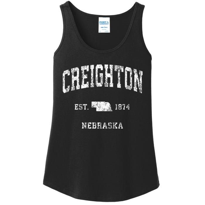 Creighton Nebraska NE Vintage Athletic Sports Ladies Essential Tank