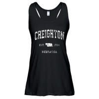 Creighton Nebraska NE Vintage Athletic Sports Ladies Essential Flowy Tank