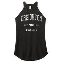 Creighton Nebraska NE Vintage Athletic Sports Women's Perfect Tri Rocker Tank