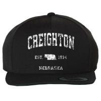 Creighton Nebraska NE Vintage Athletic Sports Wool Snapback Cap