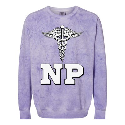 Caduceus Np Nurse Practitioner Inspired Gift Idea Colorblast Crewneck Sweatshirt