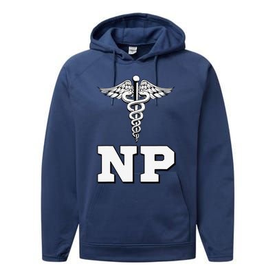 Caduceus Np Nurse Practitioner Inspired Gift Idea Performance Fleece Hoodie