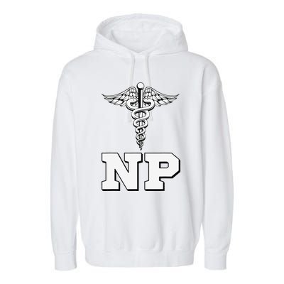 Caduceus Np Nurse Practitioner Inspired Gift Idea Garment-Dyed Fleece Hoodie