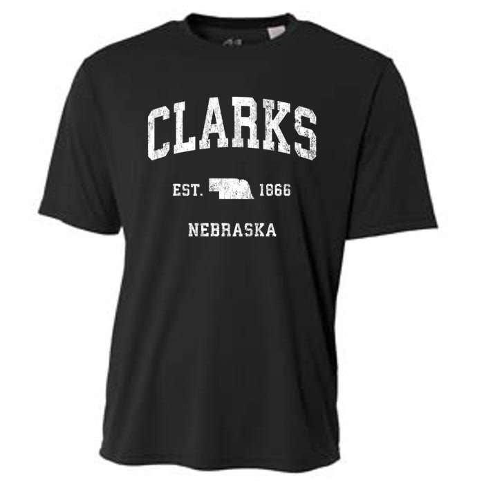 Clarks Nebraska Ne Vintage Athletic Cooling Performance Crew T-Shirt