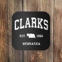 Clarks Nebraska Ne Vintage Athletic Coaster