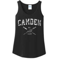 Camden Nj Nautical Vintage Us Flag Ladies Essential Tank