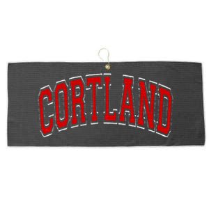 Cortland Ny New York Varsity Large Microfiber Waffle Golf Towel