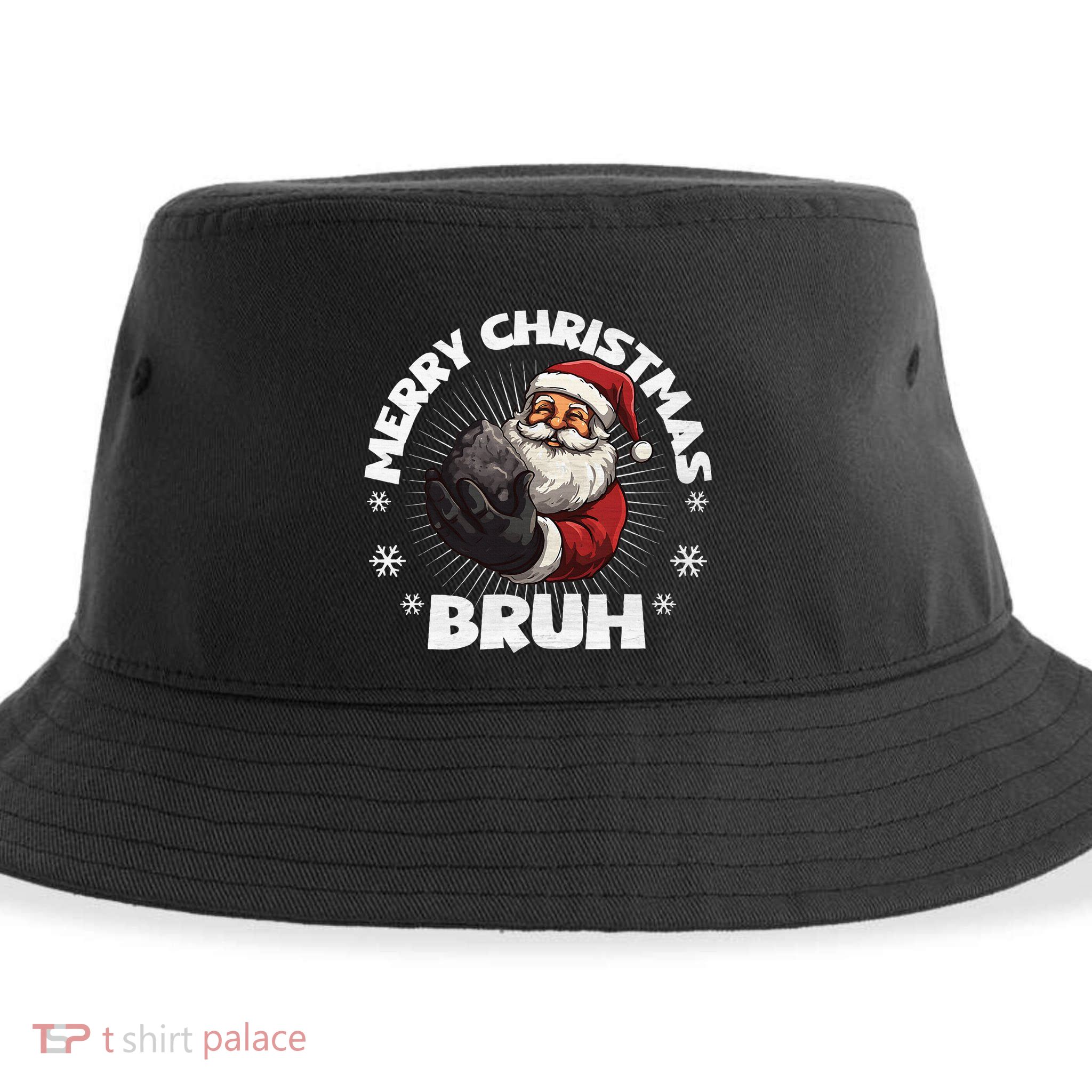 Christmas Nice Naughty Bruh Funny Xmas List Sustainable Bucket Hat