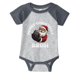 Christmas Nice Naughty Bruh Funny Xmas List Infant Baby Jersey Bodysuit