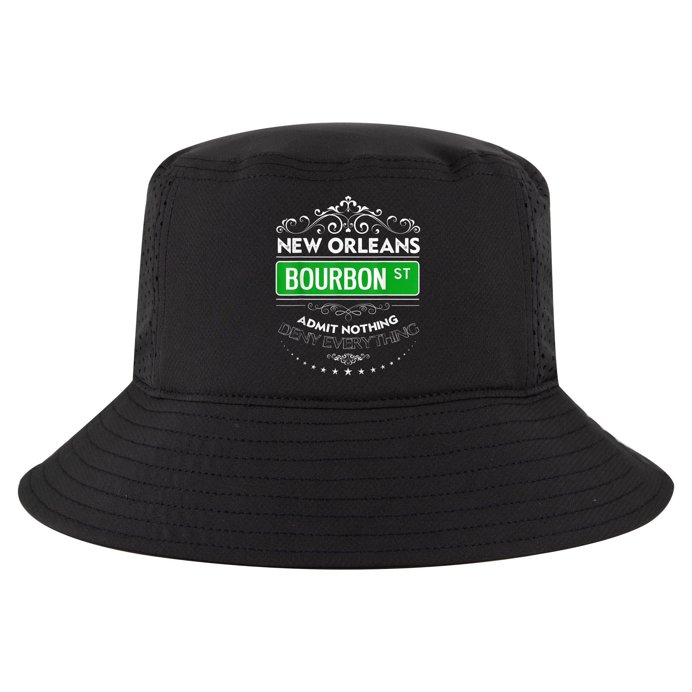 Classy New Orleans Bourbon Street Cool Fun NOLA Mardi Gras Cool Comfort Performance Bucket Hat