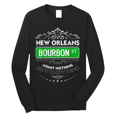 Classy New Orleans Bourbon Street Cool Fun NOLA Mardi Gras Long Sleeve Shirt