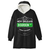 Classy New Orleans Bourbon Street Cool Fun NOLA Mardi Gras Hooded Wearable Blanket