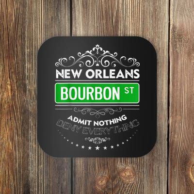 Classy New Orleans Bourbon Street Cool Fun NOLA Mardi Gras Coaster