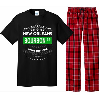 Classy New Orleans Bourbon Street Cool Fun NOLA Mardi Gras Pajama Set