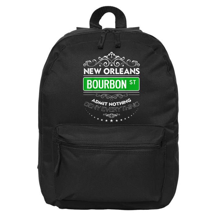 Classy New Orleans Bourbon Street Cool Fun NOLA Mardi Gras 16 in Basic Backpack