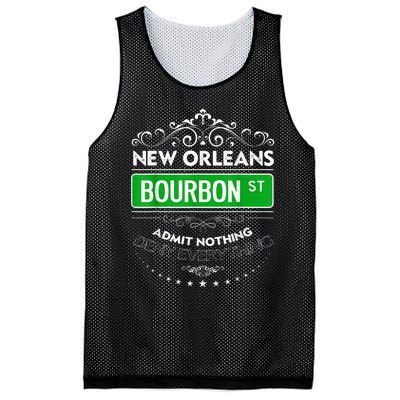 Classy New Orleans Bourbon Street Cool Fun NOLA Mardi Gras Mesh Reversible Basketball Jersey Tank