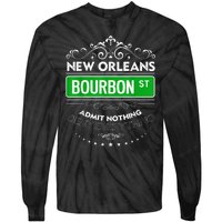 Classy New Orleans Bourbon Street Cool Fun NOLA Mardi Gras Tie-Dye Long Sleeve Shirt