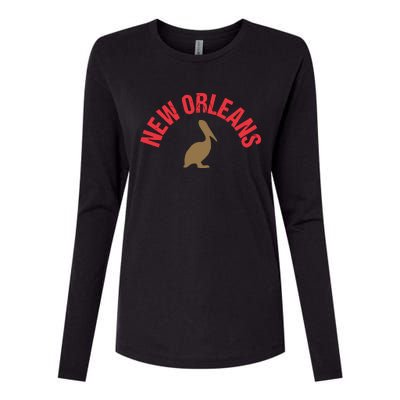 Cool New Orleans Native Pelican Classic New Orleans Pro Womens Cotton Relaxed Long Sleeve T-Shirt