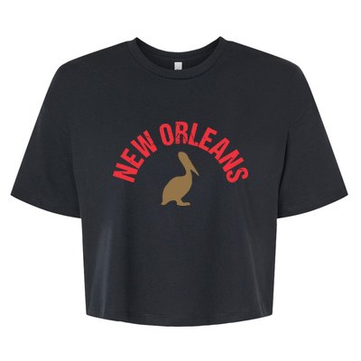 Cool New Orleans Native Pelican Classic New Orleans Pro Bella+Canvas Jersey Crop Tee