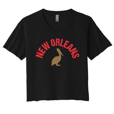 Cool New Orleans Native Pelican Classic New Orleans Pro Women's Crop Top Tee